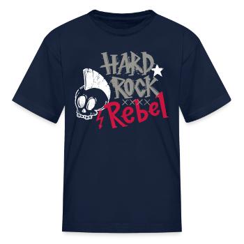 Hard Rock Rebel Grunge Music Retro - Kid's T-Shirt - navy - Front