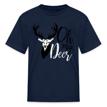 My Deer! (Archery by BOWTIQUE) - Kid's T-Shirt - navy - Front