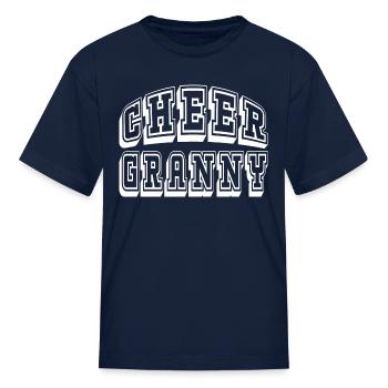 Cheer Granny Proud Cheerleader Grandma Product - Kid's T-Shirt - navy - Front