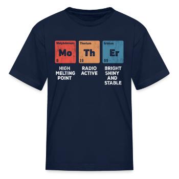 Mothers day mother science - Kid's T-Shirt - navy - Front