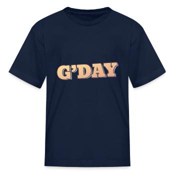 G'day Aussie Australia Aussie rules down under - Kid's T-Shirt - navy - Front