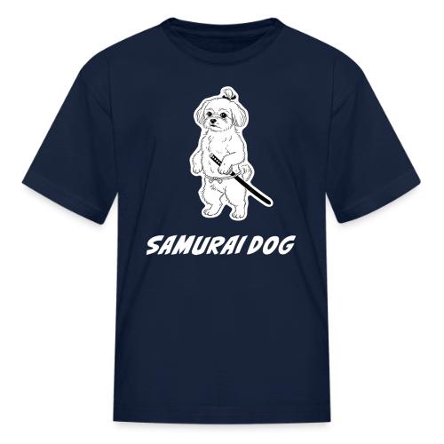 Samurai Maltese Katana Warrior Dog Tee - Kid's T-Shirt