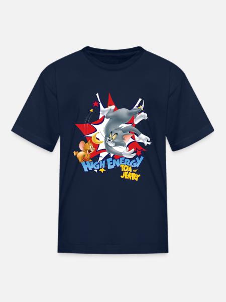 Tom and Jerry Chase High Energy - Kid's T-Shirt - navy