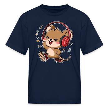 Mouse music - Kid's T-Shirt - navy - Front