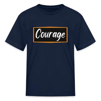 Courage - Kid's T-Shirt - navy - Front