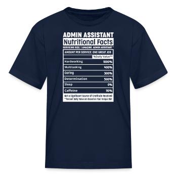 Admin Squad School Admin Assistant Principal Admin - Kid's T-Shirt - navy - Front