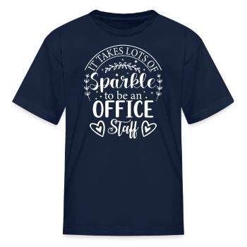 Office Staff Squad Administrative Assistant School - Kid's T-Shirt - navy - Front