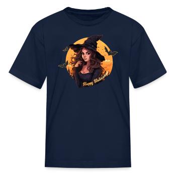 Enchanting Witch - Happy Halloween - Kid's T-Shirt - navy - Front