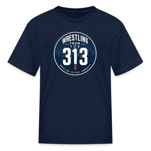 Wrestling from the 313 (Navy/Orange/White) - Kid's T-Shirt