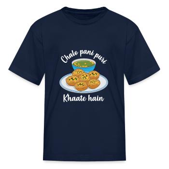 Chal na pani puri lagana Hindi Meme India Pakistan - Kid's T-Shirt - navy - Front