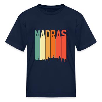 Madras Chennai Skyline Tamil Language Culture - Kid's T-Shirt - navy - Front