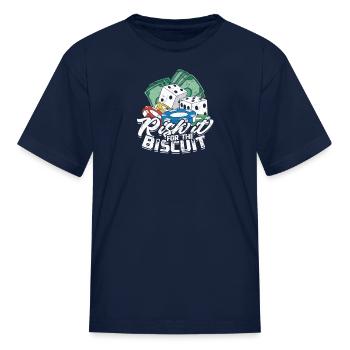 Risk it for the biscuit - Casino - Kid's T-Shirt - navy - Front