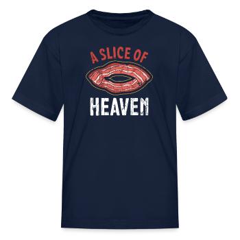 A Slice of Heaven - Bacon - Kid's T-Shirt - navy - Front
