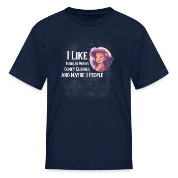 Like Thriller Movies Comfy Clothes &Maybe 3 People - Kid's T-Shirt - navy - Front