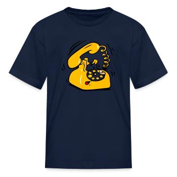Ringing Phone - Kid's T-Shirt - navy - Front