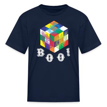 Cube boo ! - Kid's T-Shirt - navy - Front