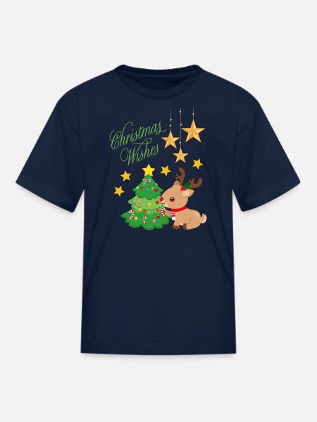 Christmas Joy Dwarf Stocking Wishes Christmas - Kid's T-Shirt - navy
