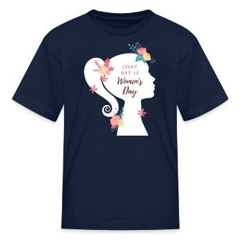 Every Day Is Women's Day - Kid's T-Shirt - navy - Front