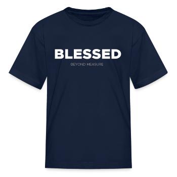 BLESSED - Kid's T-Shirt - navy - Front