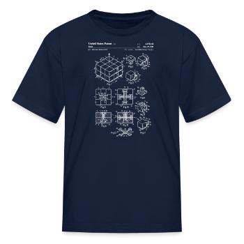 Rubiks Cube Patent - Kid's T-Shirt - navy - Front