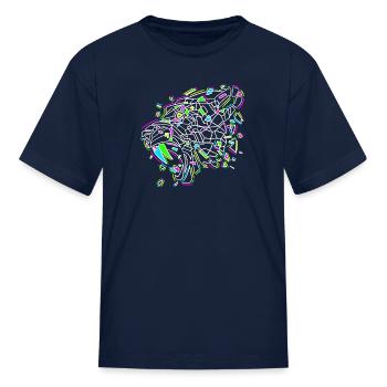 Neon Teeth - Kid's T-Shirt - navy - Front