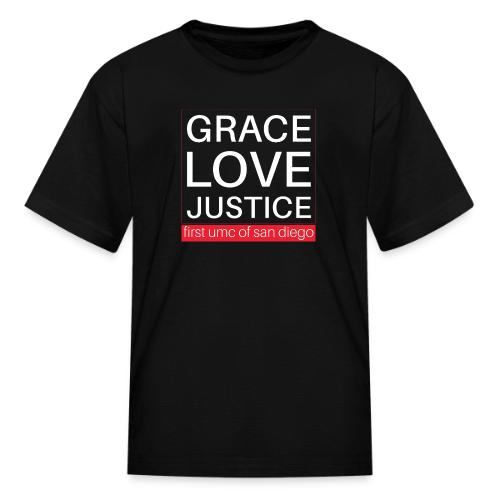 Grace Love Justice - square - Kid's T-Shirt