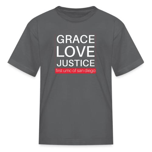 Grace Love Justice - square - Kid's T-Shirt