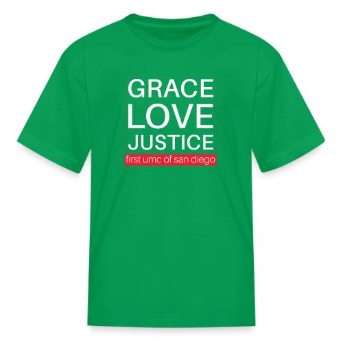 Grace Love Justice - square - Kid's T-Shirt