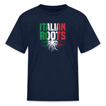 Italian Roots - Kid's T-Shirt - navy - Front