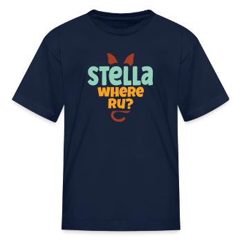 Stella Where Are You My Dog - Kid's T-Shirt - navy - Front