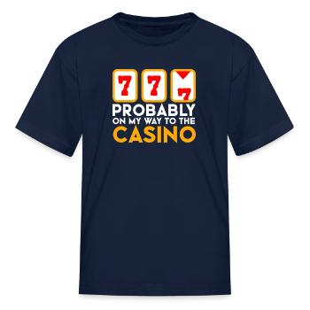Gambling Funny Casino - Kid's T-Shirt - navy - Front