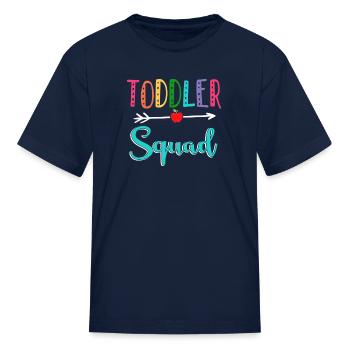 Toddler Squad Teacher Back To School - Kid's T-Shirt - navy - Front