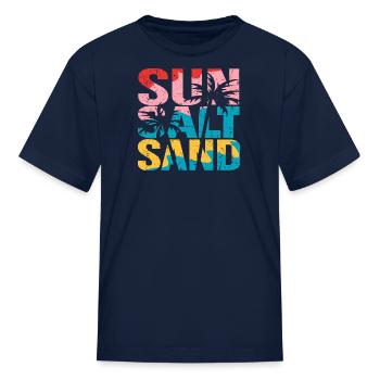 Sun Salt Sand - Kid's T-Shirt - navy - Front