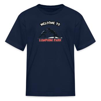 Welcome to Bangkok - monitor lizard - Kid's T-Shirt - navy - Front