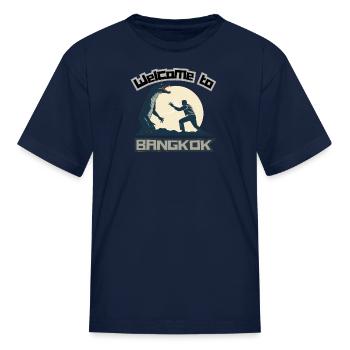 Welcome to Bangkok - monitor lizard - Kid's T-Shirt - navy - Front