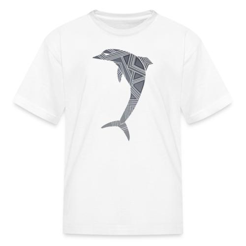 dolphin art deco - Kid's T-Shirt