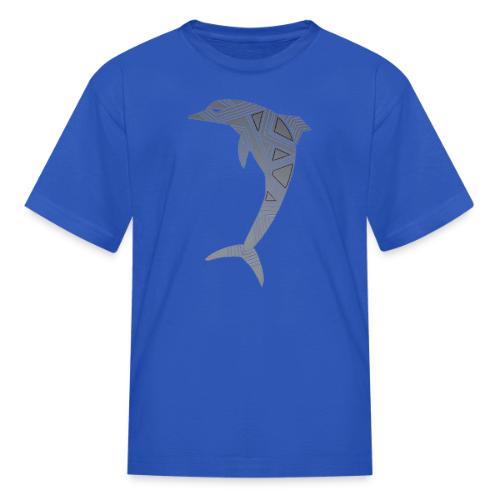 dolphin art deco - Kid's T-Shirt