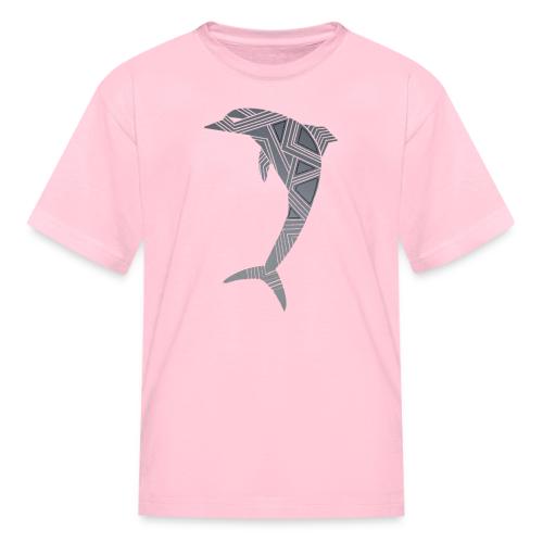 dolphin art deco - Kid's T-Shirt