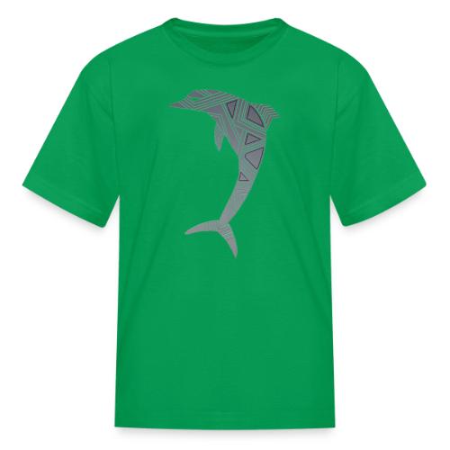 dolphin art deco - Kid's T-Shirt