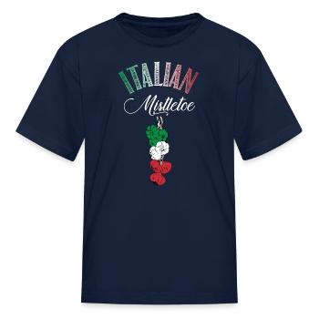 Italian Mistletoe - Kid's T-Shirt - navy - Front