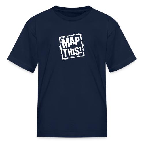 MapThis! White Stamp Logo - Kid's T-Shirt