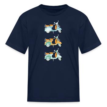Italian Motorbike - Kid's T-Shirt - navy - Front