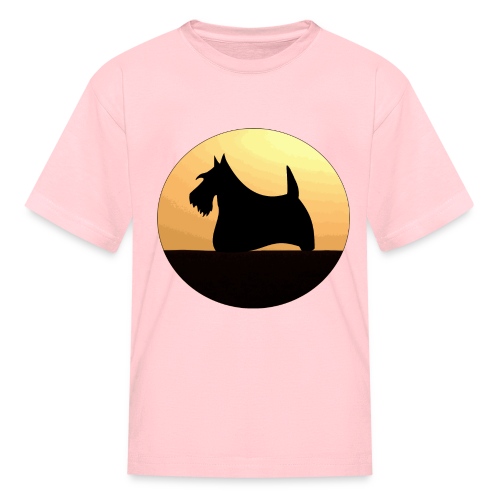 Sunset Scottish Terrier - Kids' T-Shirt