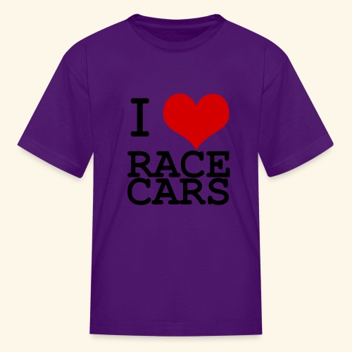 I Love Race Cars - Kids' T-Shirt