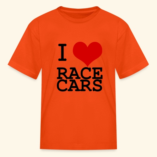 I Love Race Cars - Kids' T-Shirt