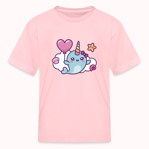 Happy Narwhal Girl - Cute Birthday Party Gift - Kids' T-Shirt