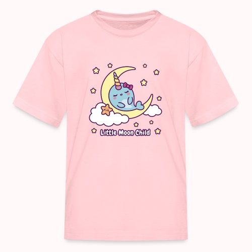 Little Moon Child - Narwhal Dreams On Crescent - Kids' T-Shirt