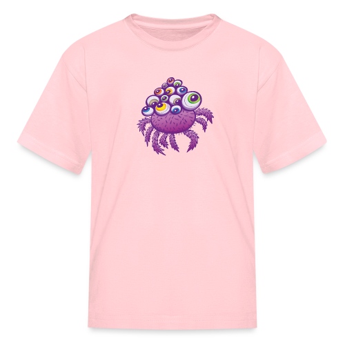 Monstrous multi-eyed purple spider - Kids' T-Shirt