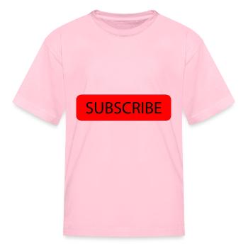 Youtube subscribe design - Kid's T-Shirt - pink - Front