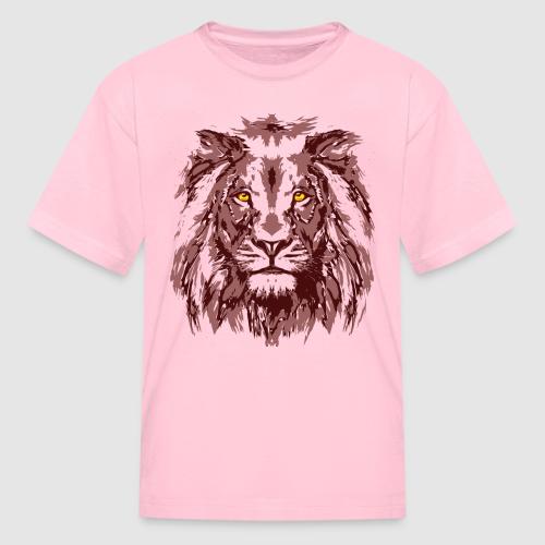 Zodiac Leo | Girlie Pink Lion Head | Lion Face - Kid's T-Shirt